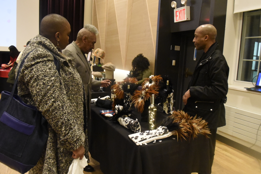 BADA NYFW Pop Up Soiree 02-18 - Attendees peruse wares by A Pierre Design - Copy